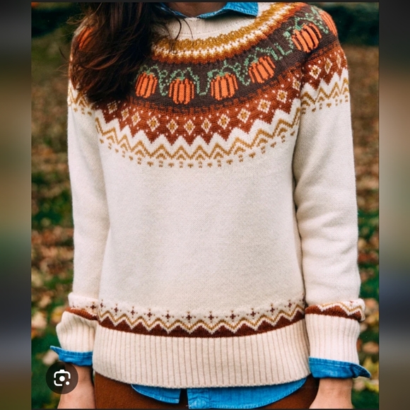 Kiel James Patrick Sweaters - Kiel James Patrick X Cozy Cabin Sweaters Cozy Pumpkin Sweater Size Large